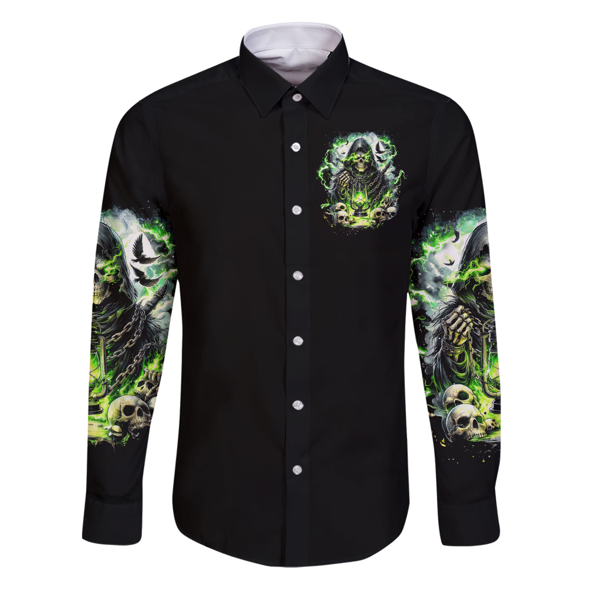 Reaper Skull Family Matching Off Shoulder Short Dress and Hawaiian Shirt I Think I Was Designed To Be Alone - Wonder Print Shop