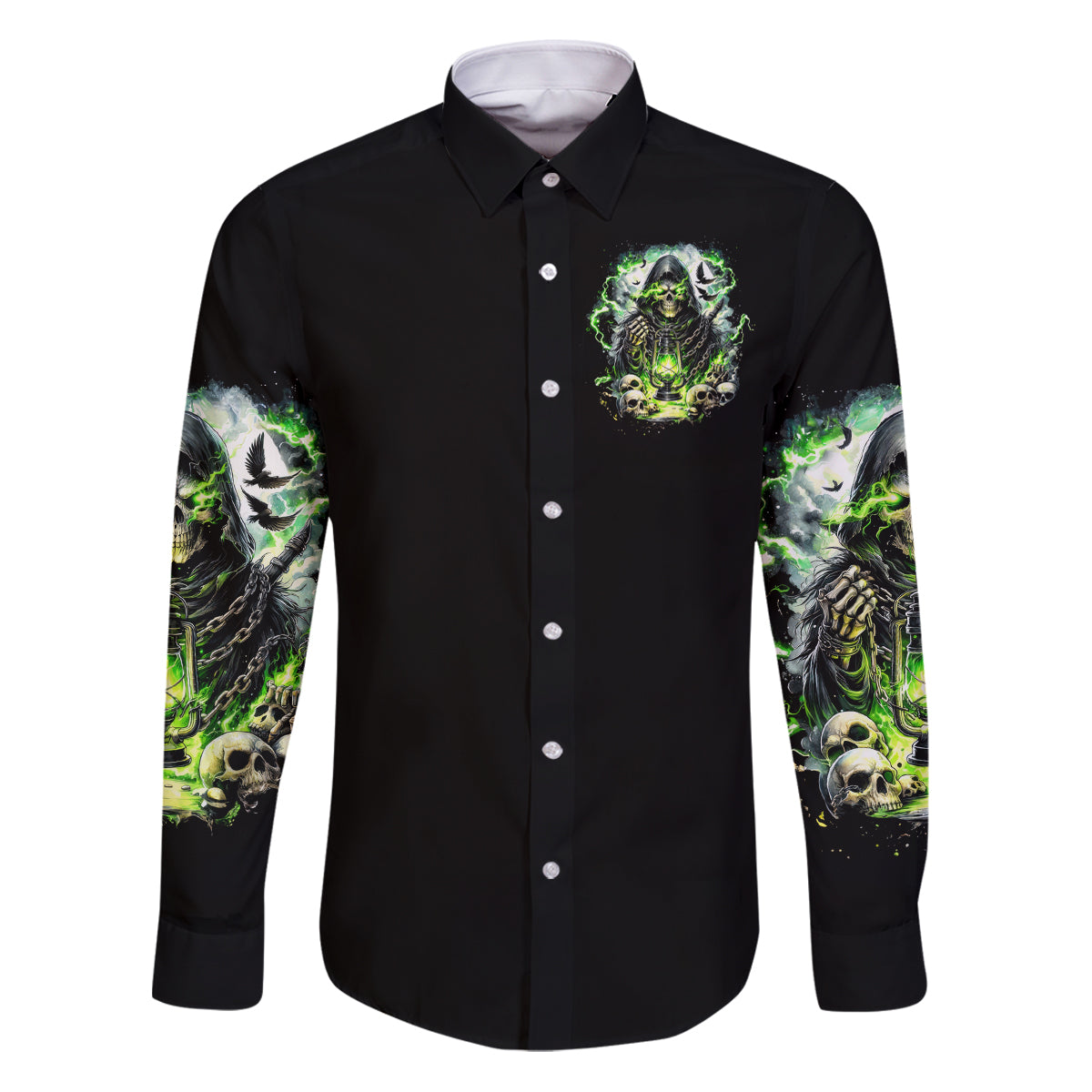 Reaper Skull Family Matching Puletasi and Hawaiian Shirt I Think I Was Designed To Be Alone - Wonder Print Shop