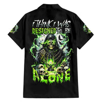 Reaper Skull Family Matching Summer Maxi Dress and Hawaiian Shirt I Think I Was Designed To Be Alone - Wonder Print Shop