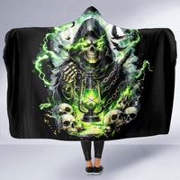 Reaper Skull Hooded Blanket I Think I Was Designed To Be Alone