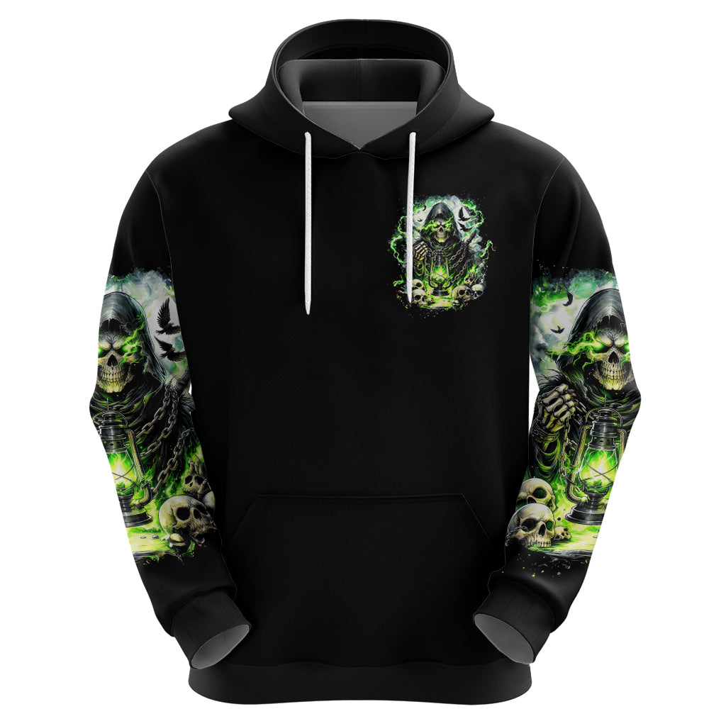 Reaper Skull Hoodie I Think I Was Designed To Be Alone - Wonder Print Shop