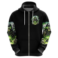 Reaper Skull Hoodie I Think I Was Designed To Be Alone - Wonder Print Shop