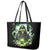 Reaper Skull Leather Tote Bag I Think I Was Designed To Be Alone - Wonder Print Shop