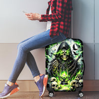 Reaper Skull Luggage Cover I Think I Was Designed To Be Alone - Wonder Print Shop