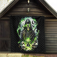 Reaper Skull Quilt I Think I Was Designed To Be Alone - Wonder Print Shop