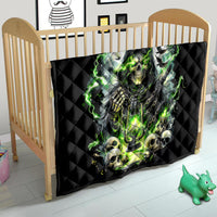 Reaper Skull Quilt I Think I Was Designed To Be Alone - Wonder Print Shop