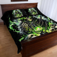 Reaper Skull Quilt Bed Set I Think I Was Designed To Be Alone - Wonder Print Shop