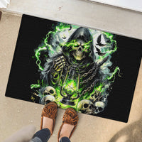 Reaper Skull Rubber Doormat I Think I Was Designed To Be Alone - Wonder Print Shop