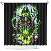 Reaper Skull Shower Curtain I Think I Was Designed To Be Alone