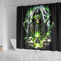 Reaper Skull Shower Curtain I Think I Was Designed To Be Alone