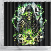 Reaper Skull Shower Curtain I Think I Was Designed To Be Alone