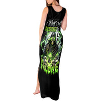 Reaper Skull Tank Maxi Dress I Think I Was Designed To Be Alone - Wonder Print Shop