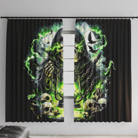 Reaper Skull Window Curtain I Think I Was Designed To Be Alone - Wonder Print Shop