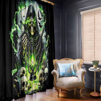 Reaper Skull Window Curtain I Think I Was Designed To Be Alone - Wonder Print Shop