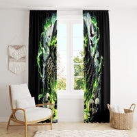 Reaper Skull Window Curtain I Think I Was Designed To Be Alone - Wonder Print Shop