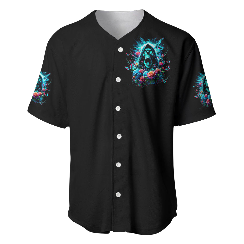 Rose Skull Baseball Jersey She Whispered Back Iam The Storm - Wonder Print Shop