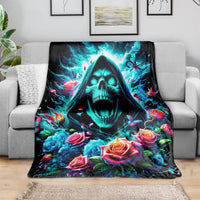 Rose Skull Blanket She Whispered Back Iam The Storm