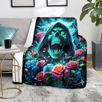 Rose Skull Blanket She Whispered Back Iam The Storm