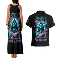 Rose Skull Couples Matching Tank Maxi Dress and Hawaiian Shirt She Whispered Back Iam The Storm - Wonder Print Shop