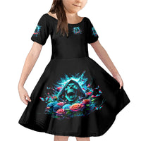 Rose Skull Family Matching Mermaid Dress and Hawaiian Shirt She Whispered Back Iam The Storm - Wonder Print Shop