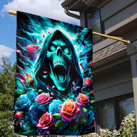 Rose Skull Garden Flag She Whispered Back Iam The Storm - Wonder Print Shop