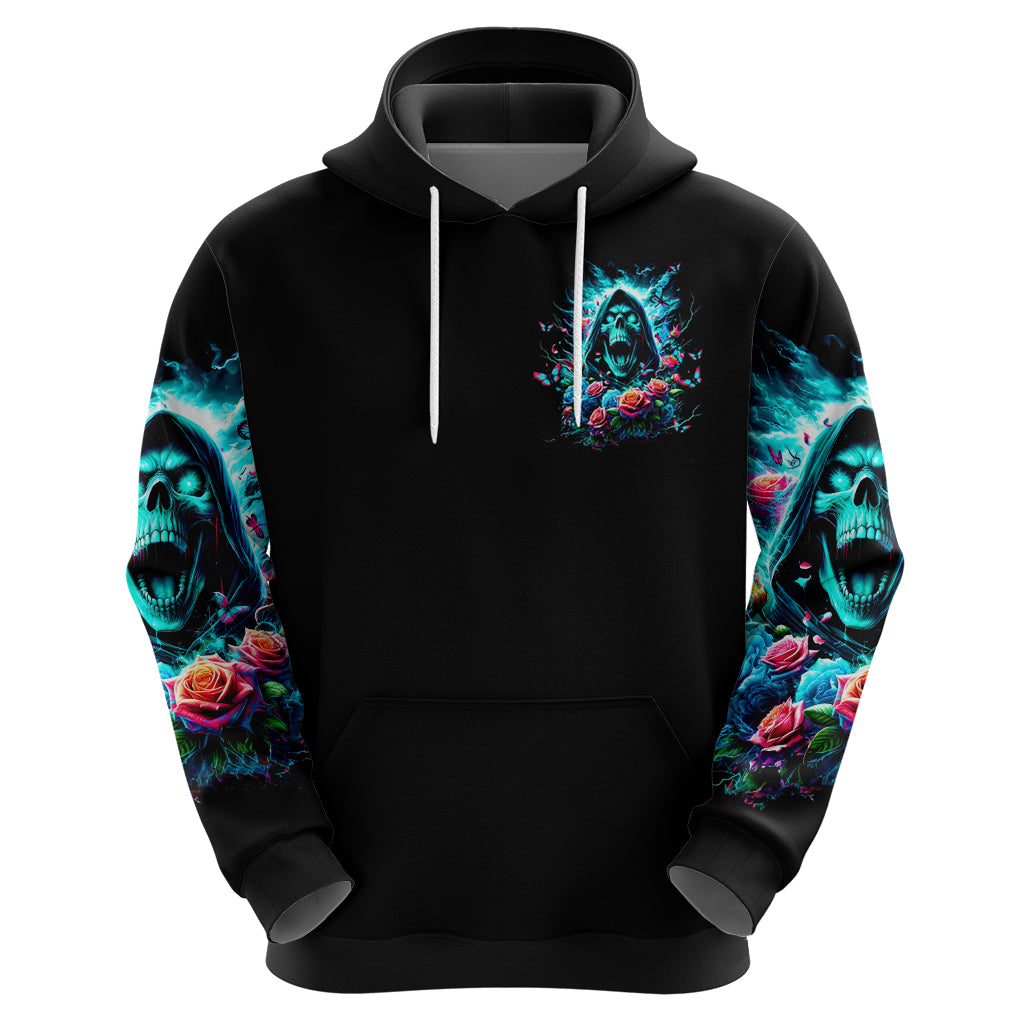 Rose Skull Hoodie She Whispered Back Iam The Storm - Wonder Print Shop