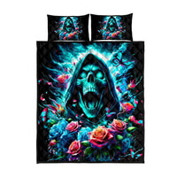 Rose Skull Quilt Bed Set She Whispered Back Iam The Storm - Wonder Print Shop
