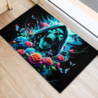 Rose Skull Rubber Doormat She Whispered Back Iam The Storm - Wonder Print Shop