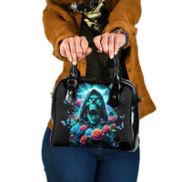 Rose Skull Shoulder Handbag She Whispered Back Iam The Storm