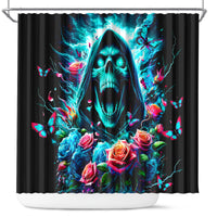 Rose Skull Shower Curtain She Whispered Back Iam The Storm