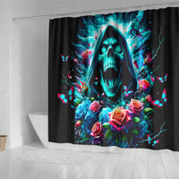 Rose Skull Shower Curtain She Whispered Back Iam The Storm