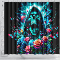 Rose Skull Shower Curtain She Whispered Back Iam The Storm
