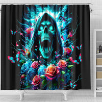 Rose Skull Shower Curtain She Whispered Back Iam The Storm