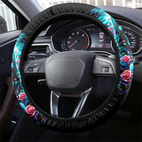 Rose Skull Steering Wheel Cover She Whispered Back Iam The Storm - Wonder Print Shop