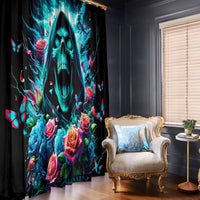 Rose Skull Window Curtain She Whispered Back Iam The Storm - Wonder Print Shop