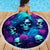 Rose Skull Beach Blanket I'm Never Alone My Demon Are With Me 24/7 - Wonder Print Shop