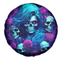 Rose Skull Spare Tire Cover I'm Never Alone My Demon Are With Me 24/7 - Wonder Print Shop
