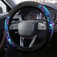 Rose Skull Steering Wheel Cover I'm Never Alone My Demon Are With Me 24/7 - Wonder Print Shop