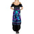 Rose Skull Summer Maxi Dress I'm Never Alone My Demon Are With Me 24/7 - Wonder Print Shop