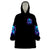 Rose Skull Wearable Blanket Hoodie I'm Never Alone My Demon Are With Me 24/7 - Wonder Print Shop