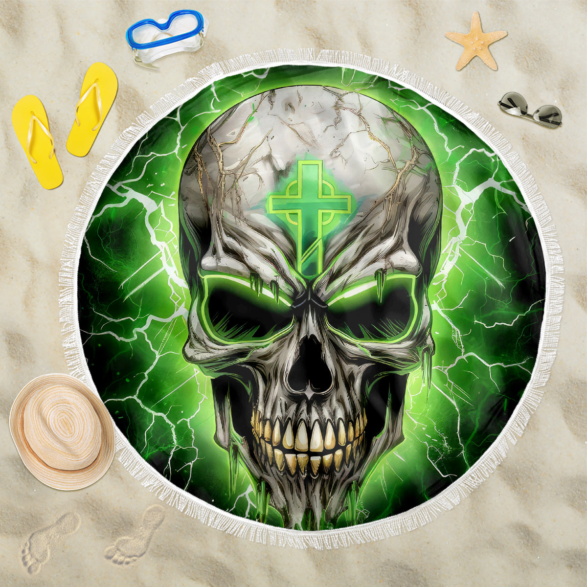 Thunder Skull Beach Blanket I'm Not Anti-Social I Must Not User Friendly - Wonder Print Shop