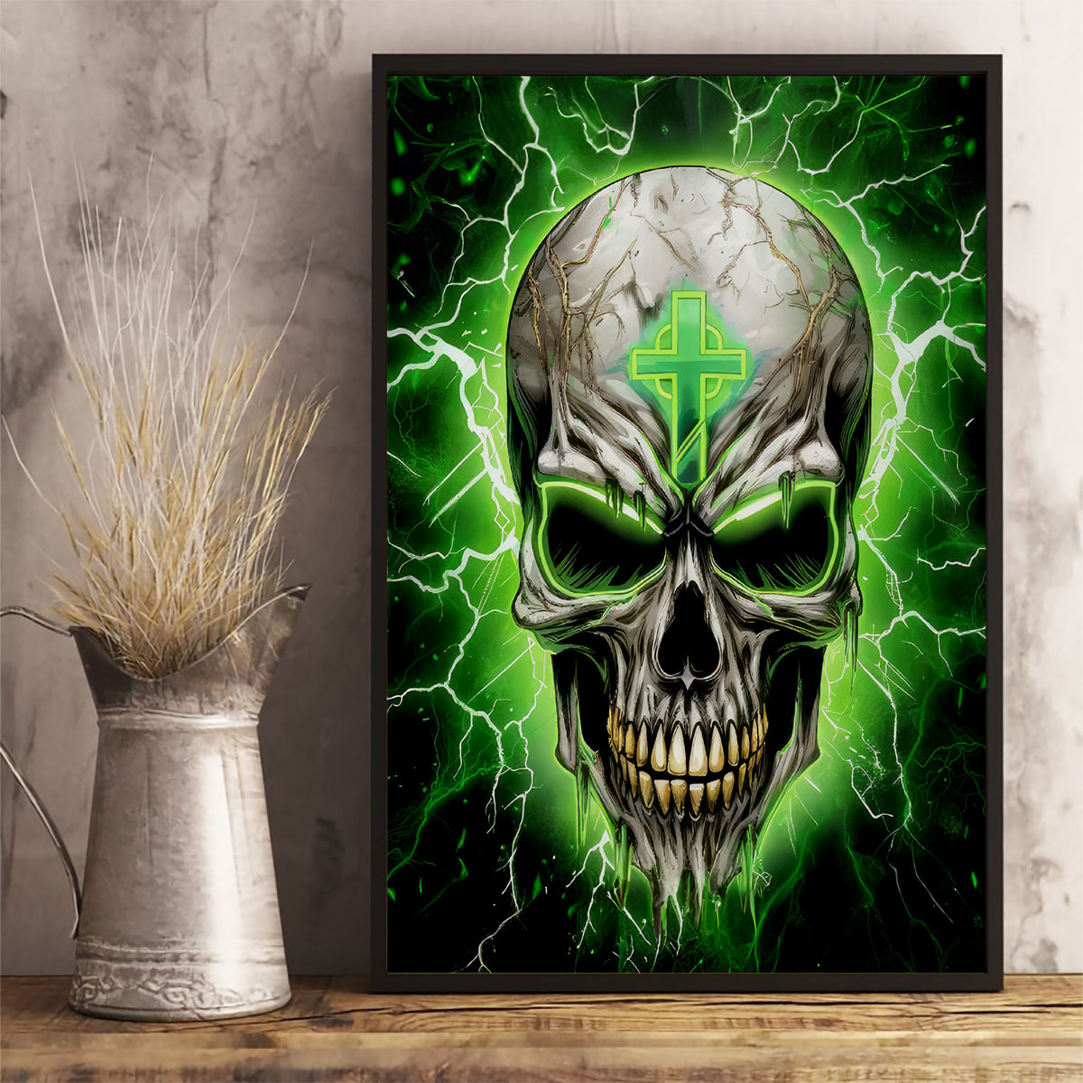 Thunder Skull Canvas Wall Art I'm Not Anti-Social I Must Not User Friendly - Wonder Print Shop