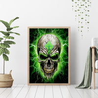 Thunder Skull Canvas Wall Art I'm Not Anti-Social I Must Not User Friendly - Wonder Print Shop