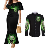 Thunder Skull Couples Matching Mermaid Dress and Long Sleeve Button Shirt I'm Not Anti-Social I Must Not User Friendly