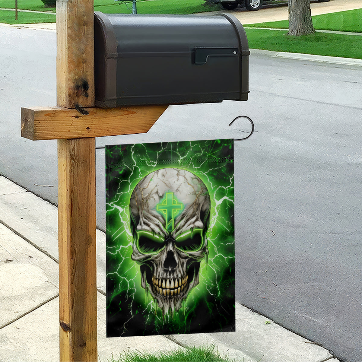 Thunder Skull Garden Flag I'm Not Anti-Social I Must Not User Friendly - Wonder Print Shop