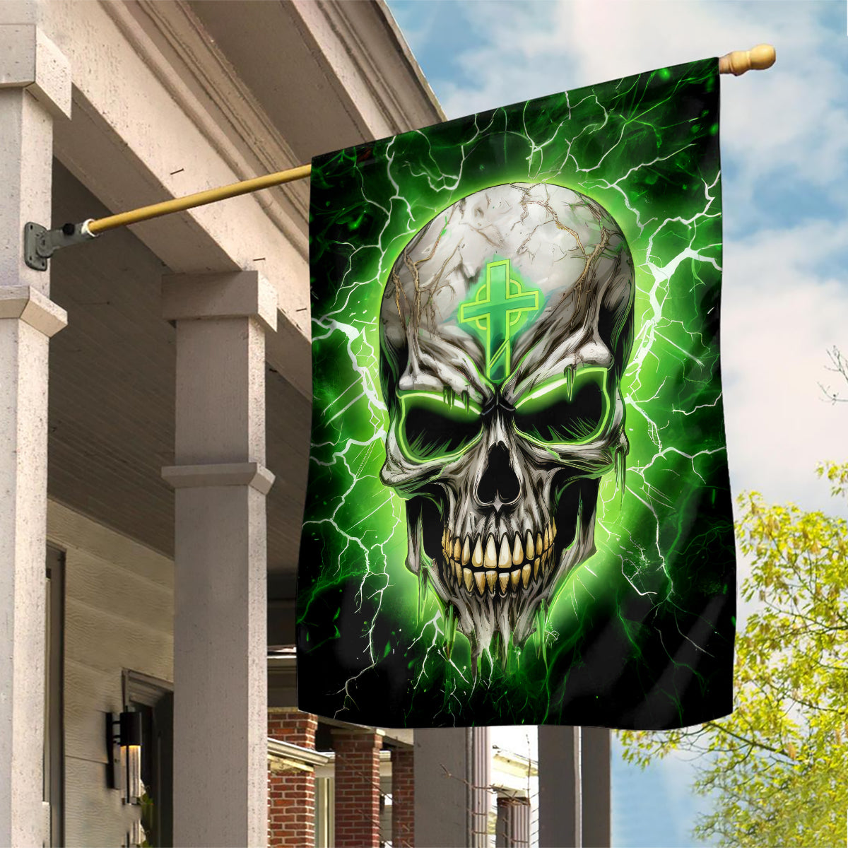 Thunder Skull Garden Flag I'm Not Anti-Social I Must Not User Friendly - Wonder Print Shop