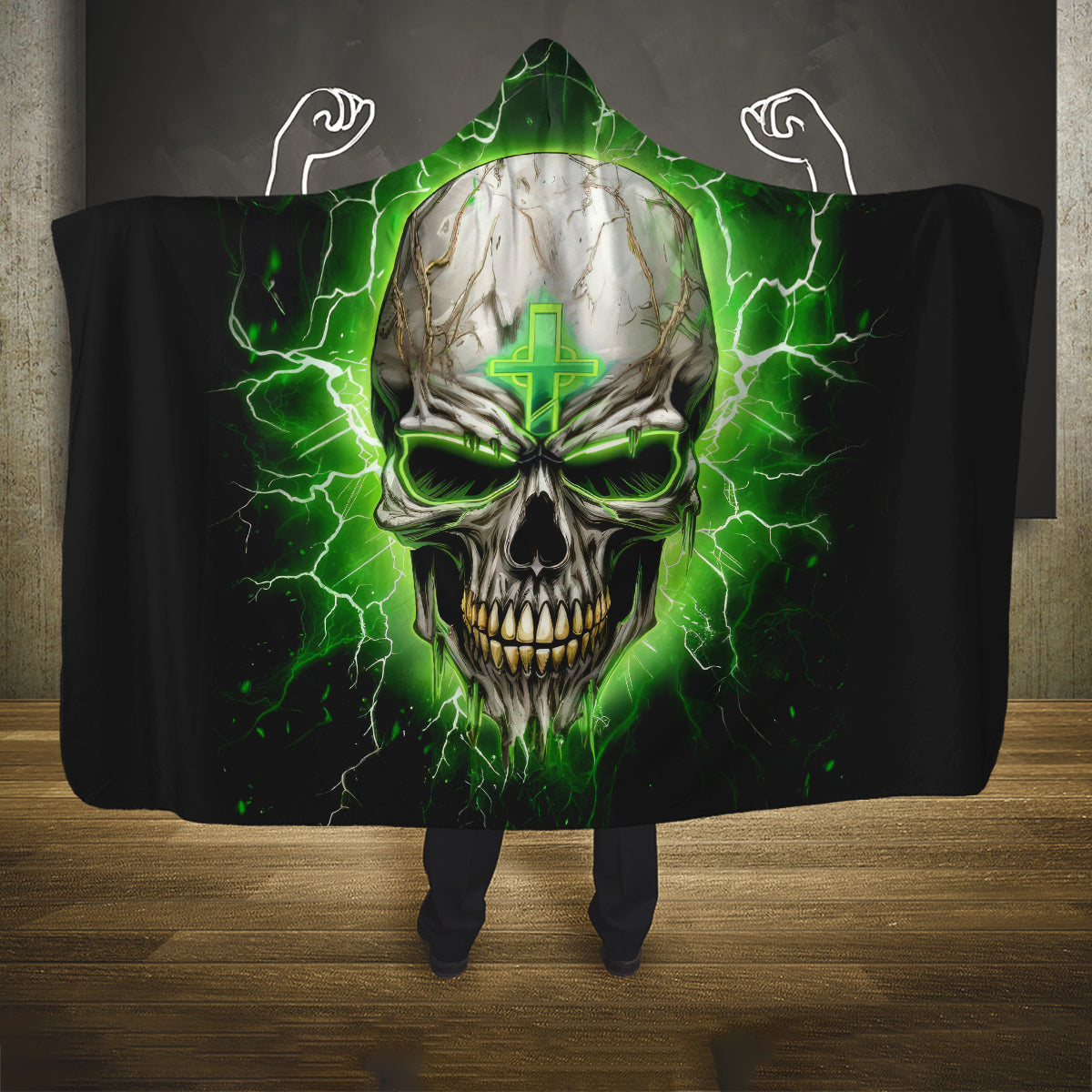 Thunder Skull Hooded Blanket I'm Not Anti-Social I Must Not User Friendly