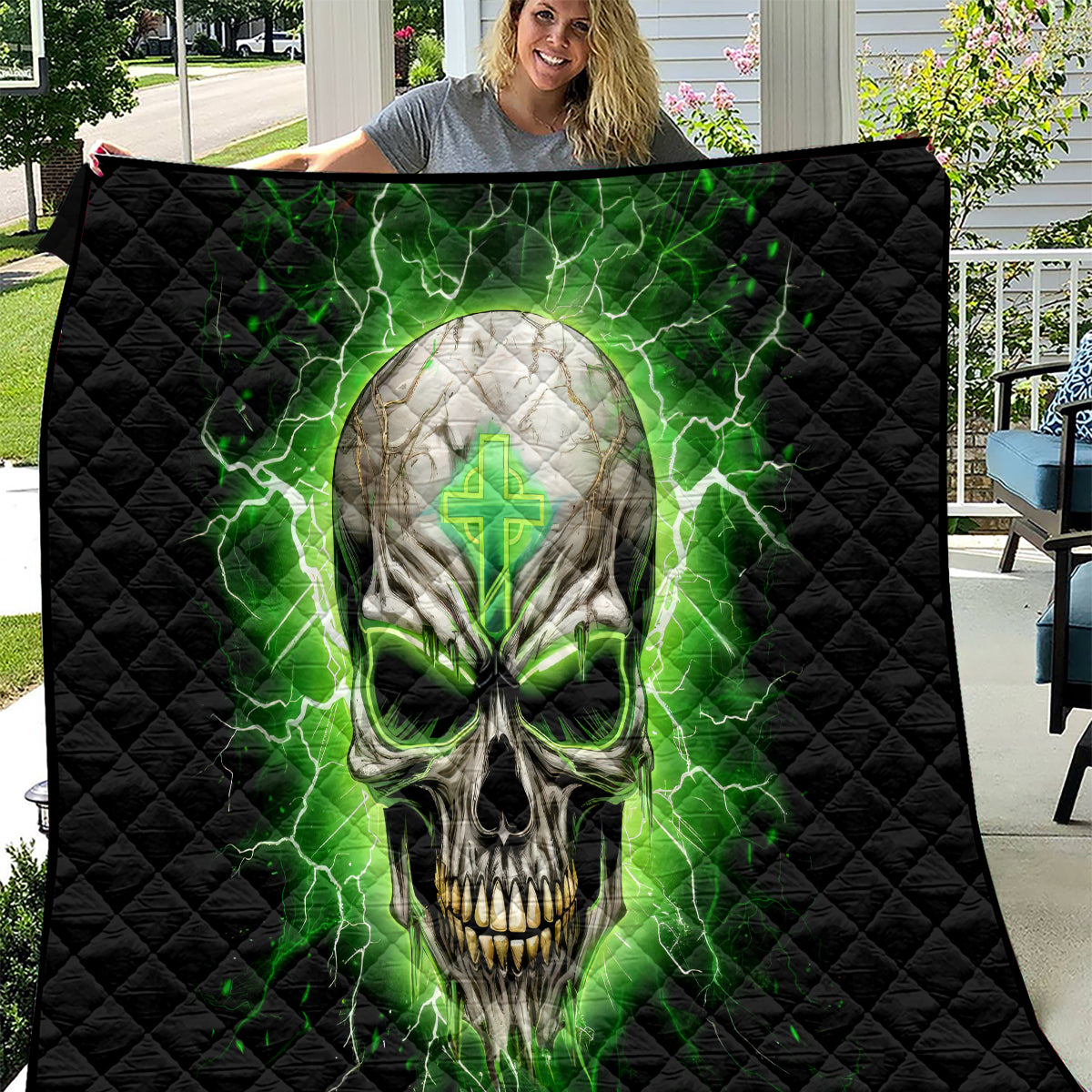 Thunder Skull Quilt I'm Not Anti-Social I Must Not User Friendly - Wonder Print Shop