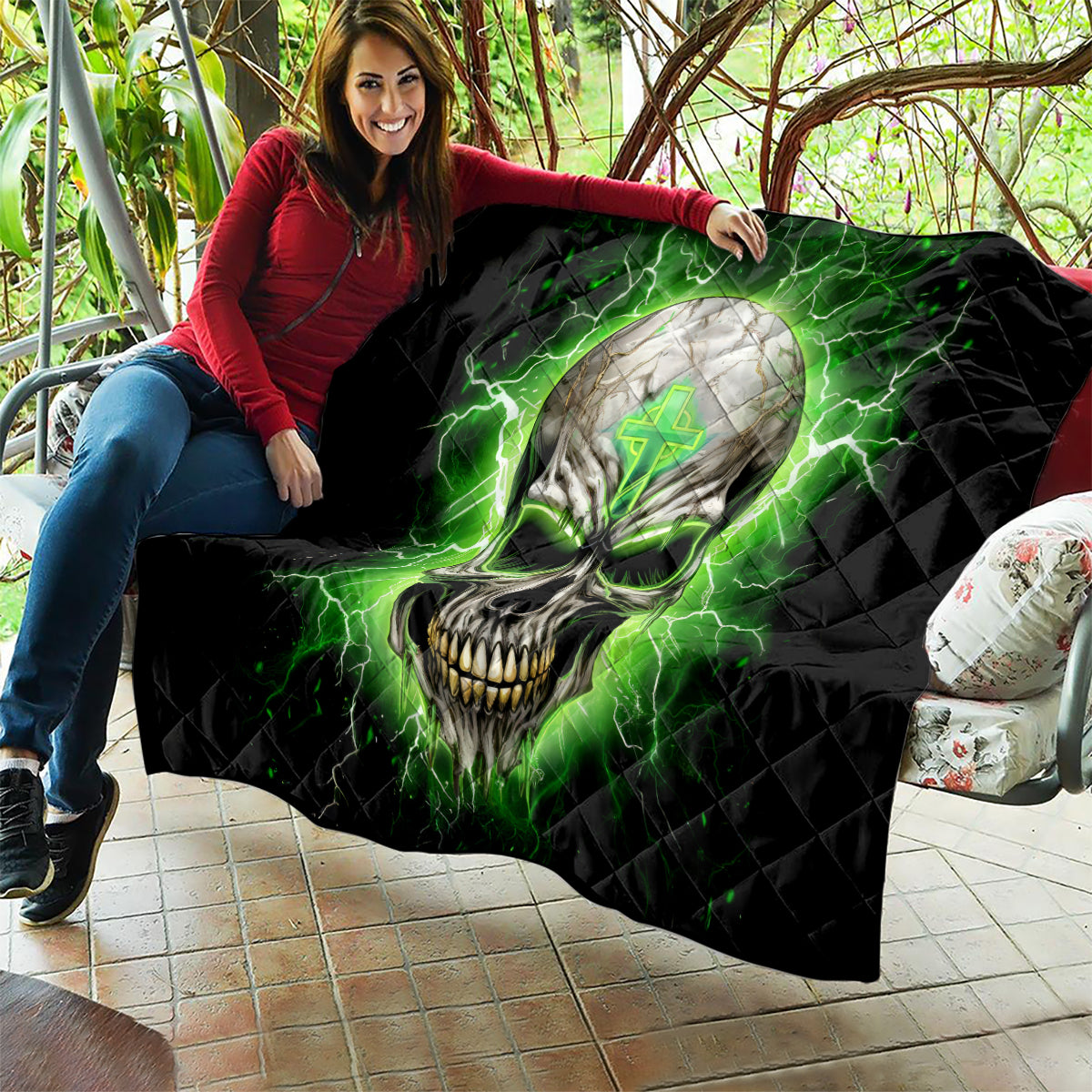 Thunder Skull Quilt I'm Not Anti-Social I Must Not User Friendly - Wonder Print Shop