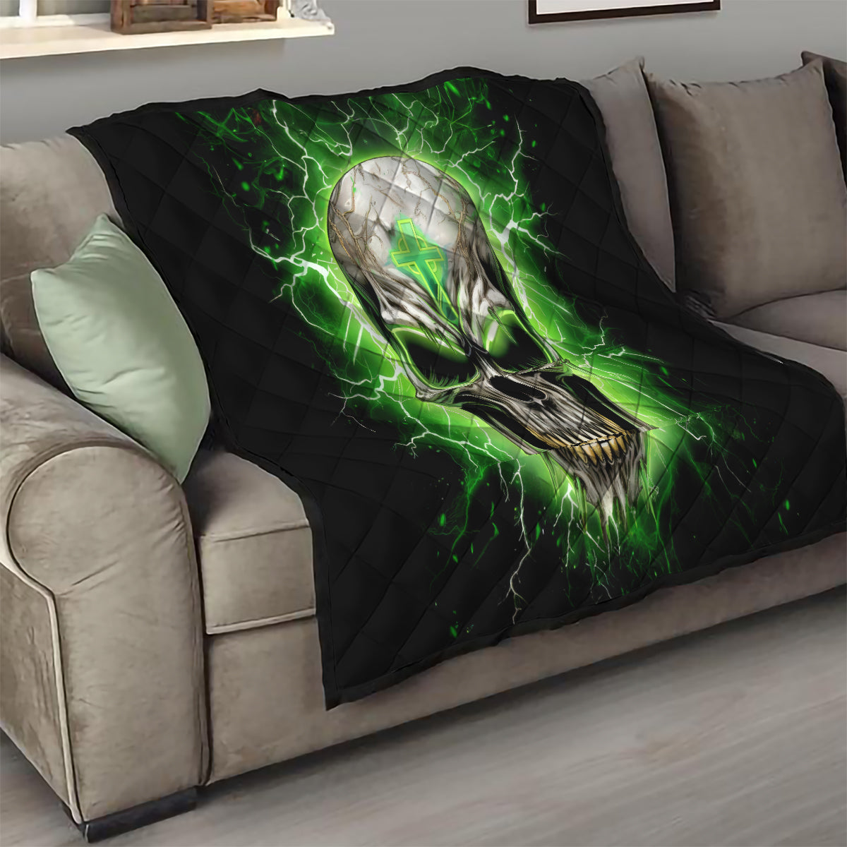 Thunder Skull Quilt I'm Not Anti-Social I Must Not User Friendly - Wonder Print Shop